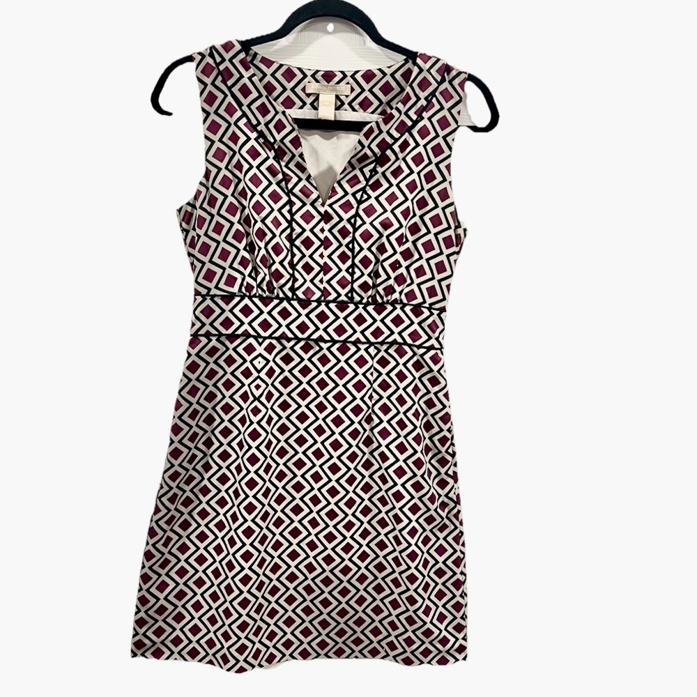 Banana Republic Factory Geometric Pink and Black Dress